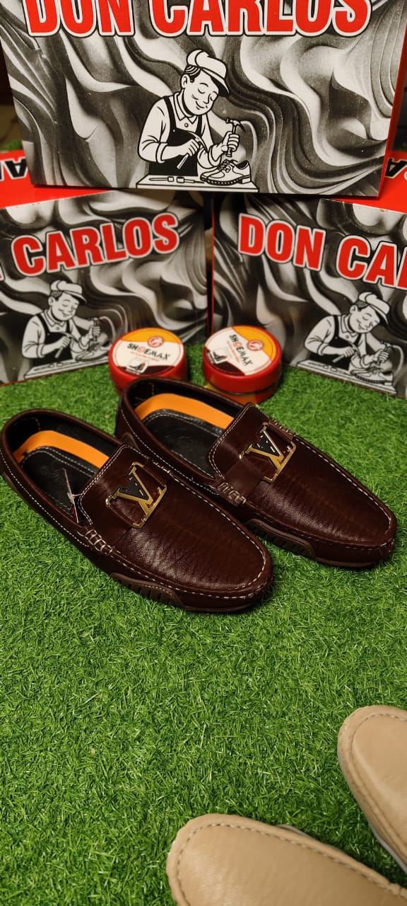 Luxury Premium Brown color Painted Leather Loafers with Medicated Sole – Soft, Comfortable & Stylish